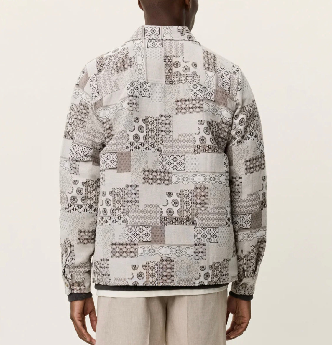 Les Deux Layton Patchwork Jacquard Overshirt