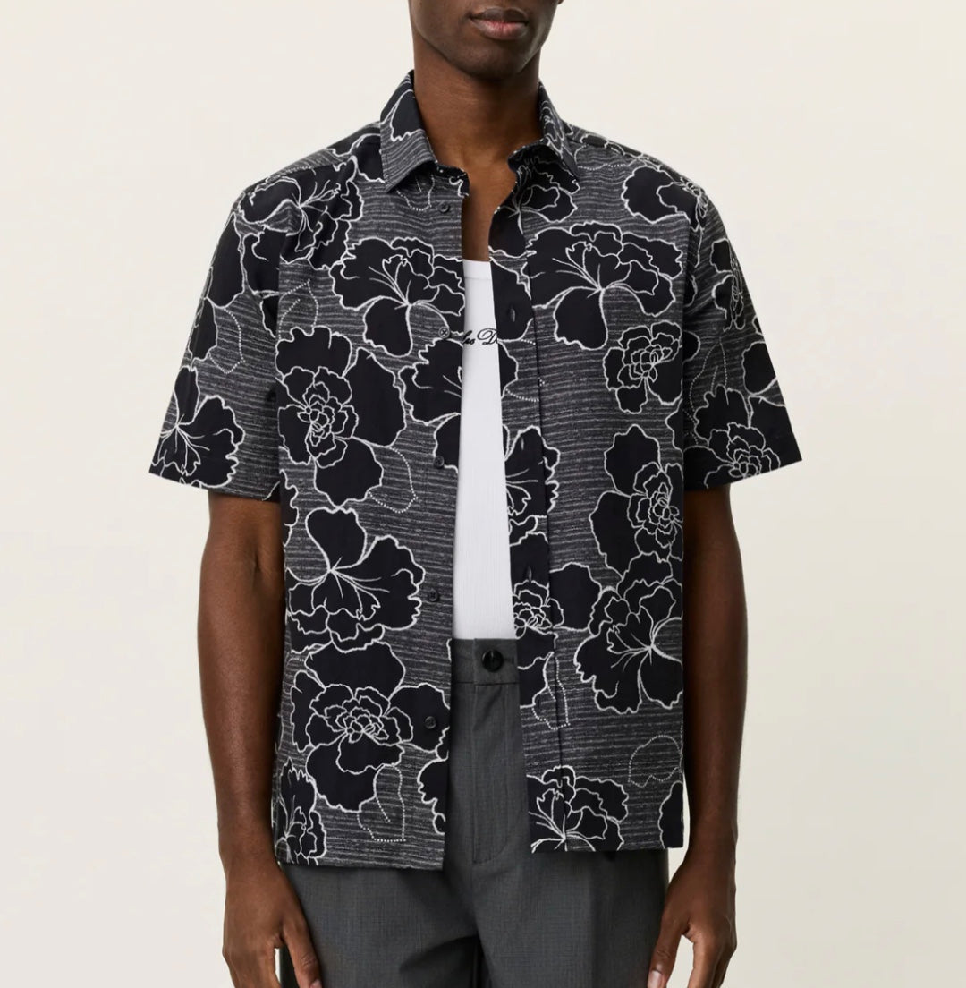 Les Deux Charlie Poppy Short-Sleeve Shirt