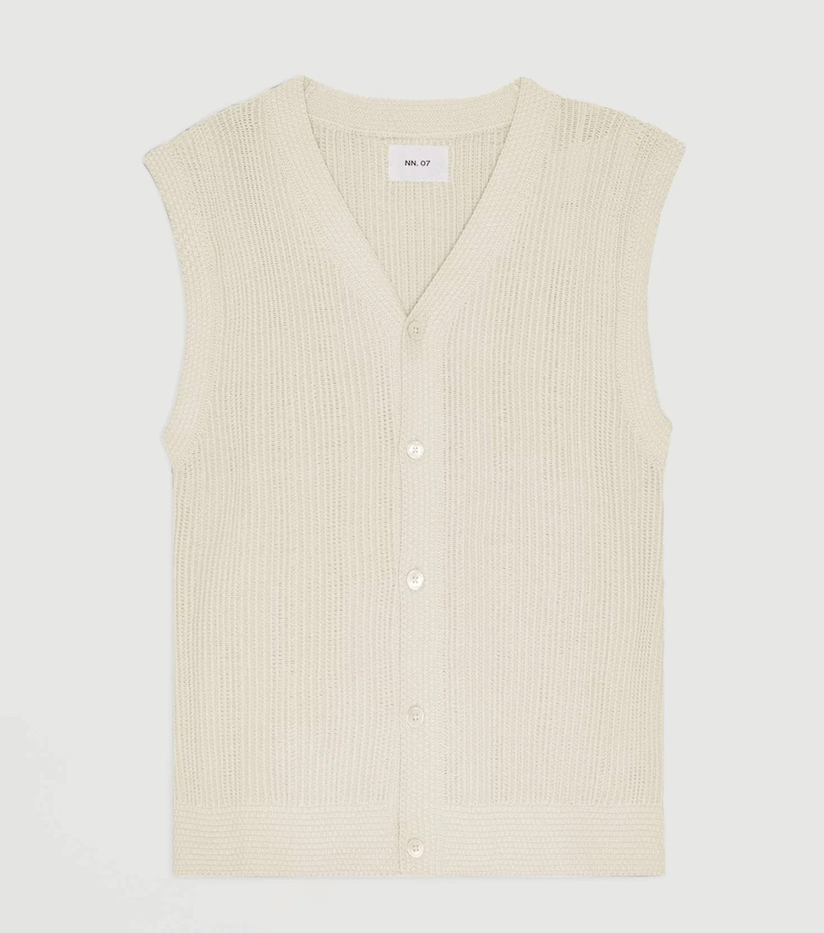 NN.07  Reece Ribbed Organic Cotton Sweater Vest