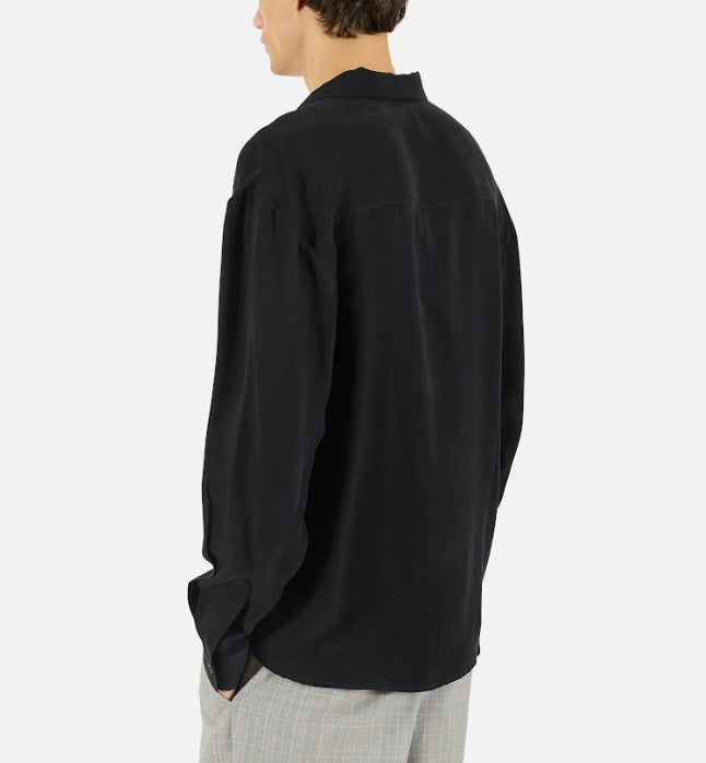 Krost Black Button Up Long Sleeve