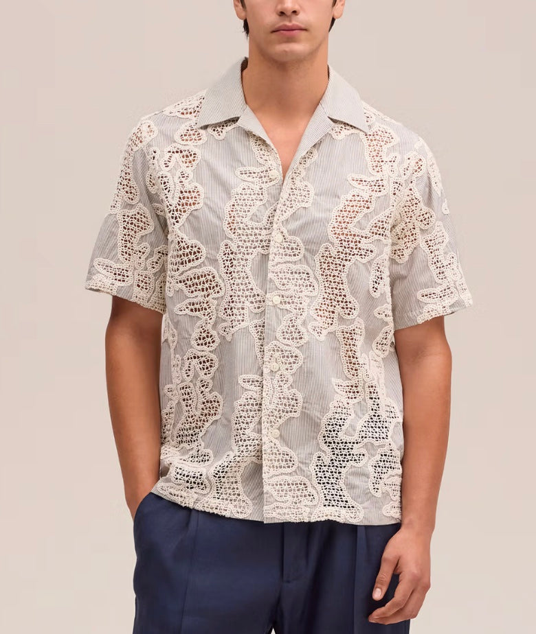 NN.07 Julio Embroidery Organic Cotton Shirt