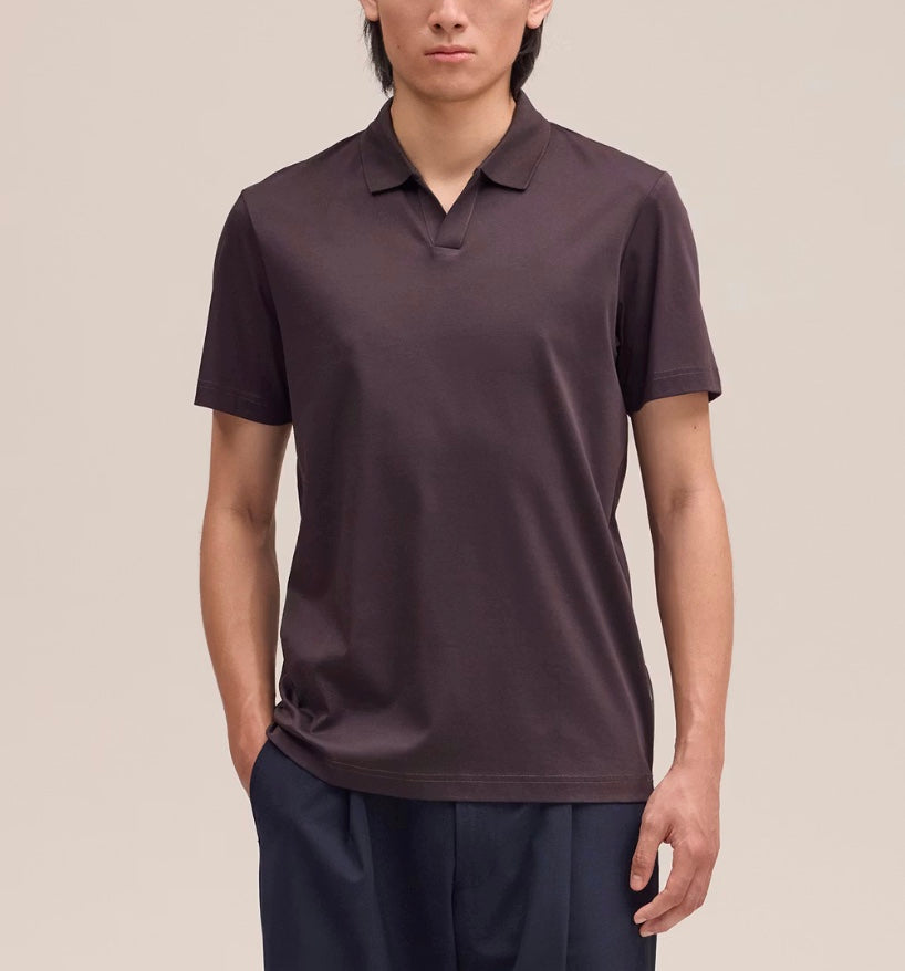 NN.07 Paul Open Collar Organic Cotton Polo