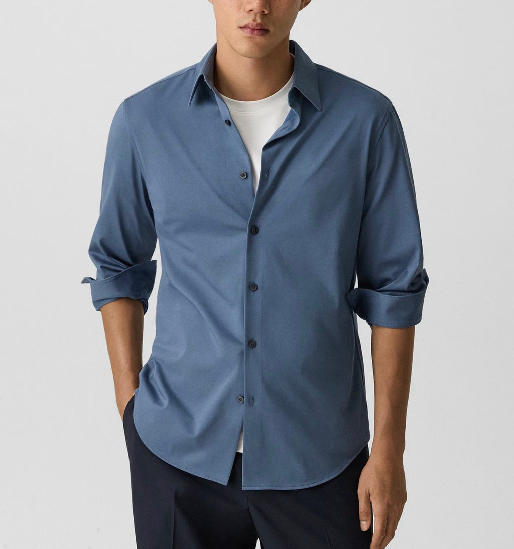 Theory Sylvain Shirt in Structure Knit