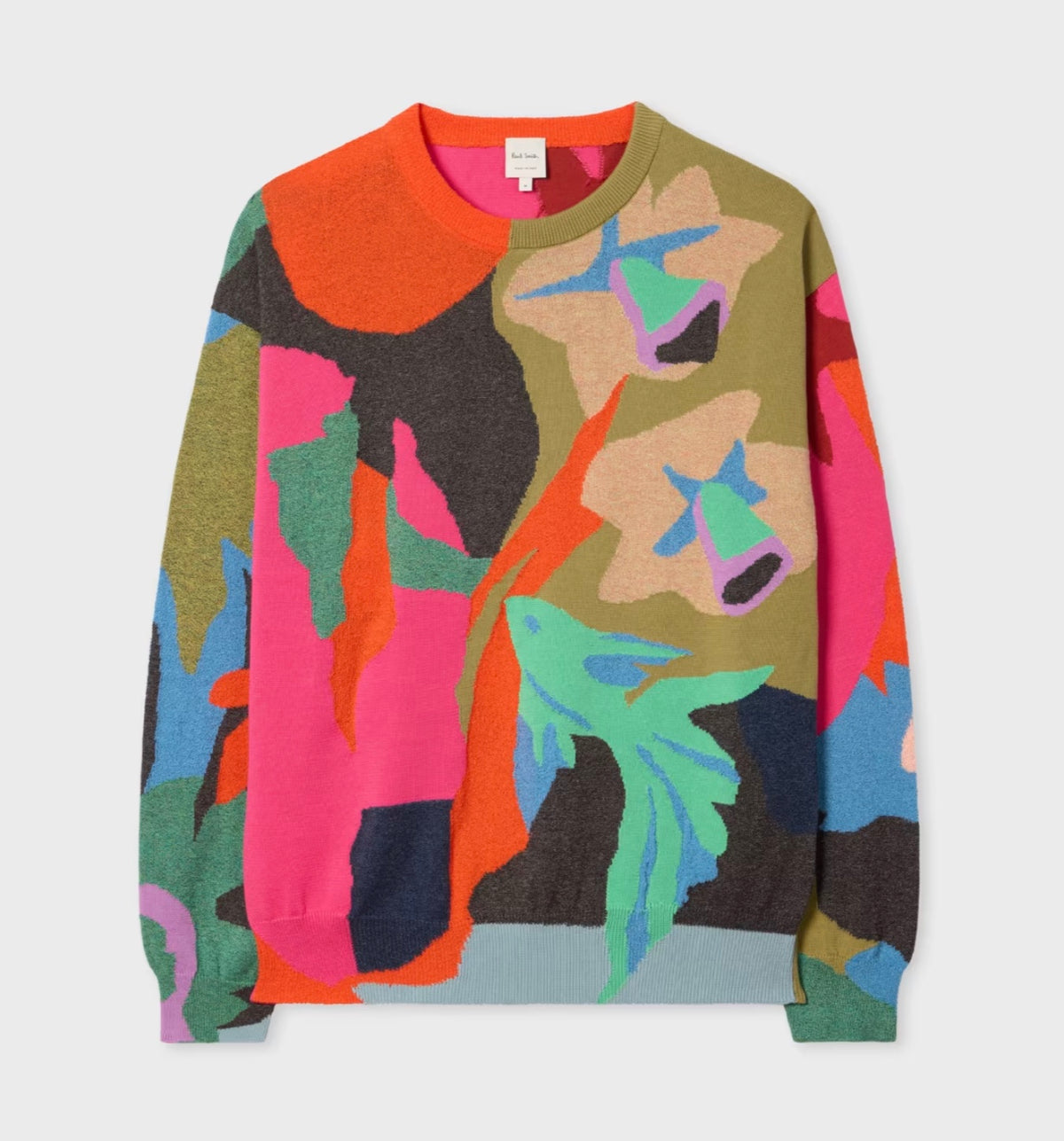 Paul Smith River Collage Knitted Cotton Sweater