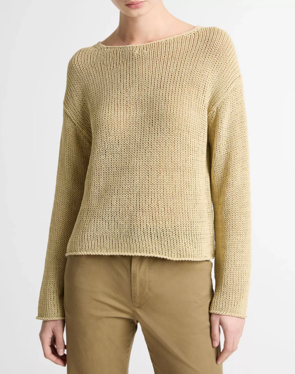 Vince Coated Cotton-Blend Sweater