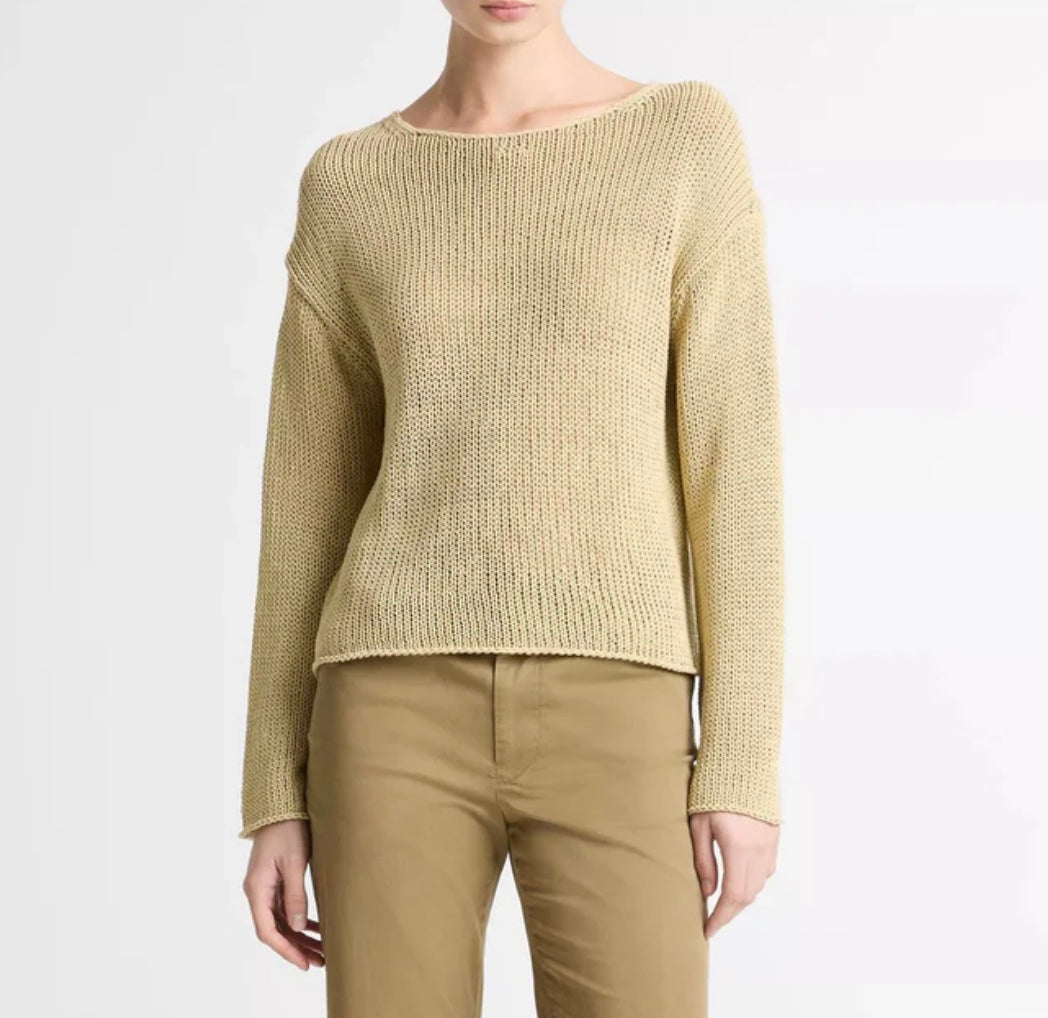 Vince Coated Cotton-Blend Sweater