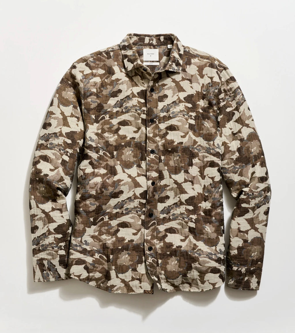 Billy Reid Camellia Jacquard Cedar Shirt