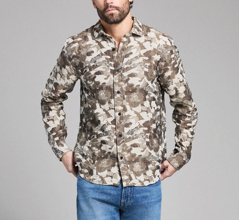 Billy Reid Camellia Jacquard Cedar Shirt