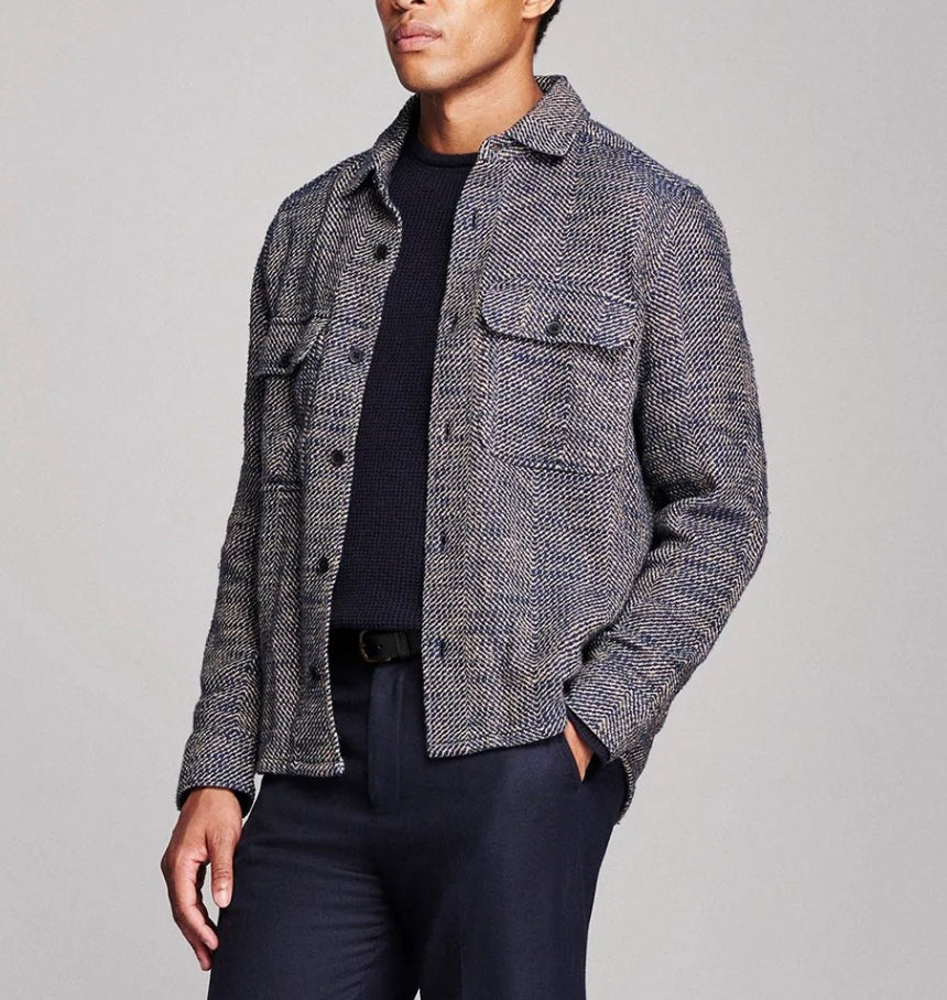 Billy Reid Herringbone CPO Overshirt