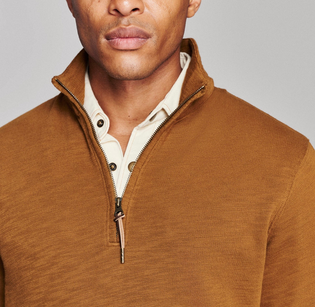 Billy Reid French Terry Half Zip