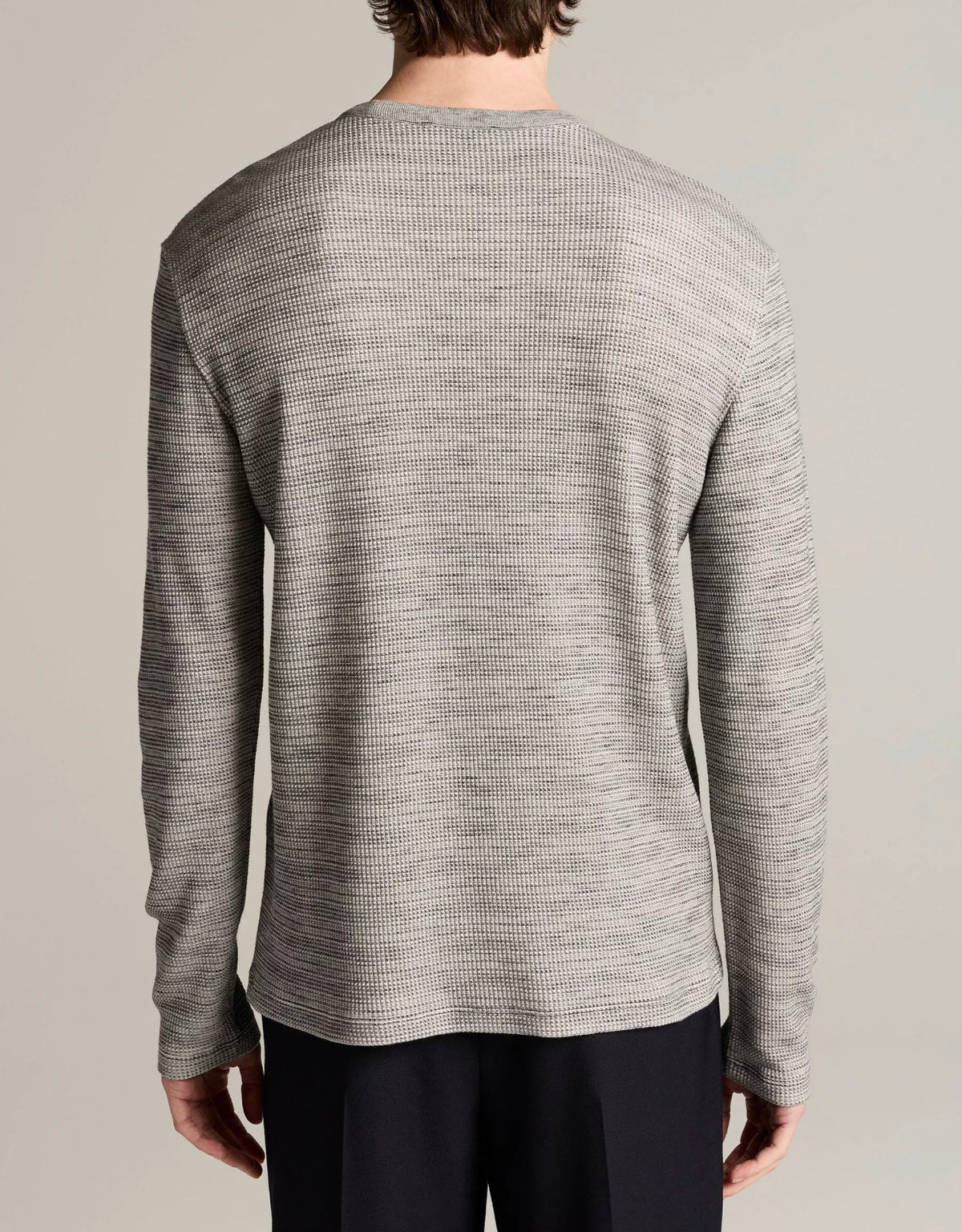 Vince Space-Dye Cotton-Blend Thermal Long-Sleeve T-Shirt