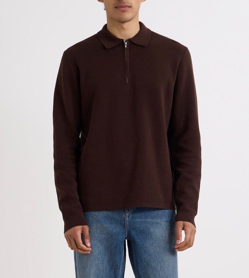 Wax London Marley Long Sleeve Zip Polo