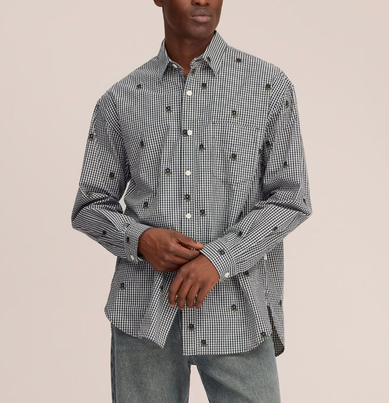 NN.07 Skyler Embroidery Organic Cotton Shirt