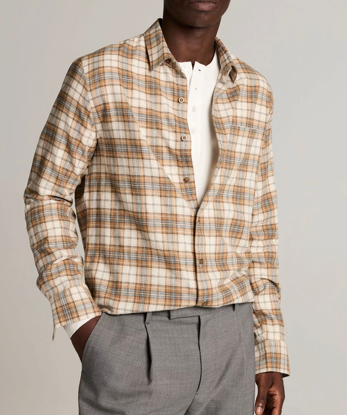 Vince Jackson Plaid Cotton Button-Front Shirt