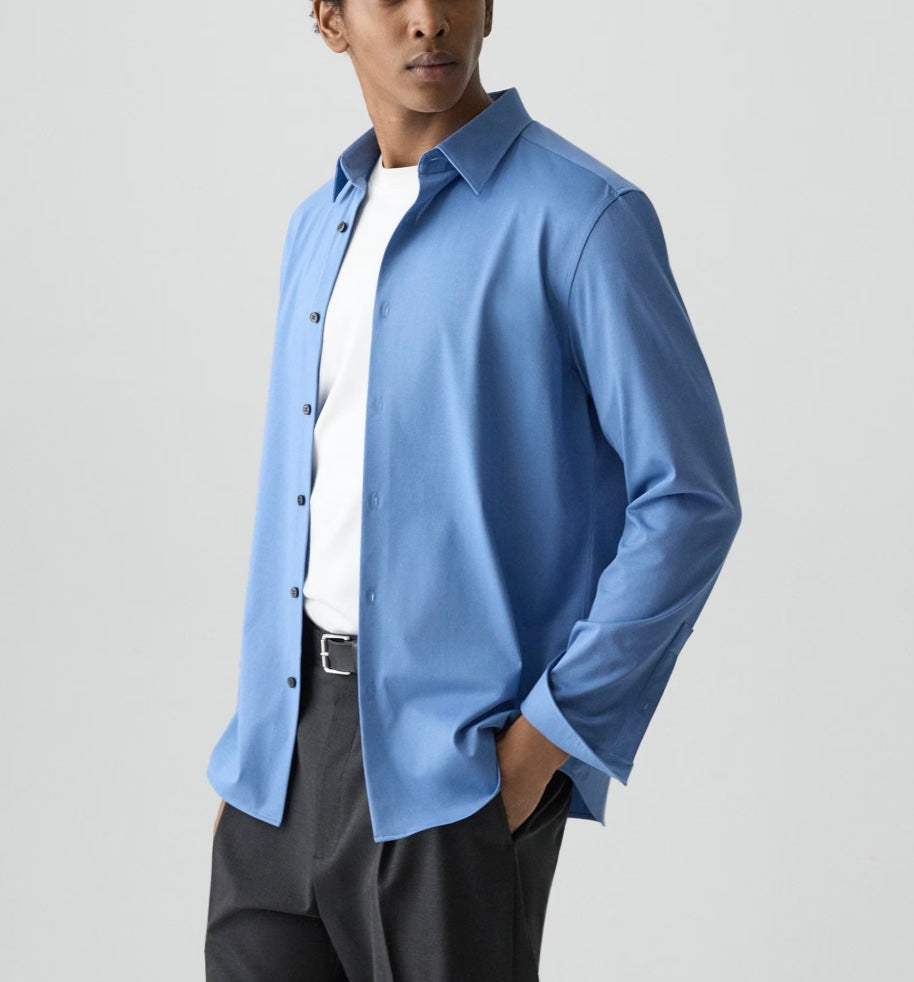 Theory Sylvain Shirt in Structure Knit