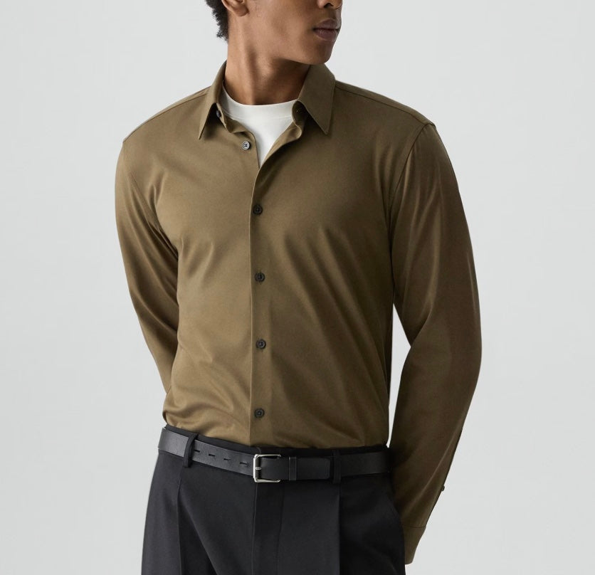 Theory Sylvain Shirt in Structure Knit