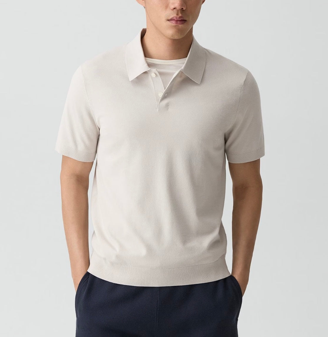 Theory Brenan Polo Shirt in Light Bilen