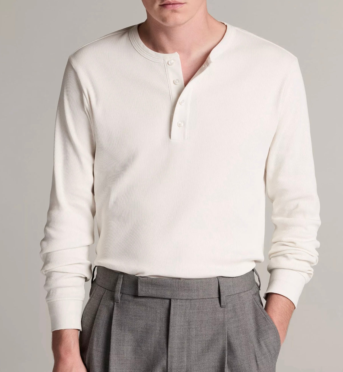 Vince Ribbed Cotton Henley