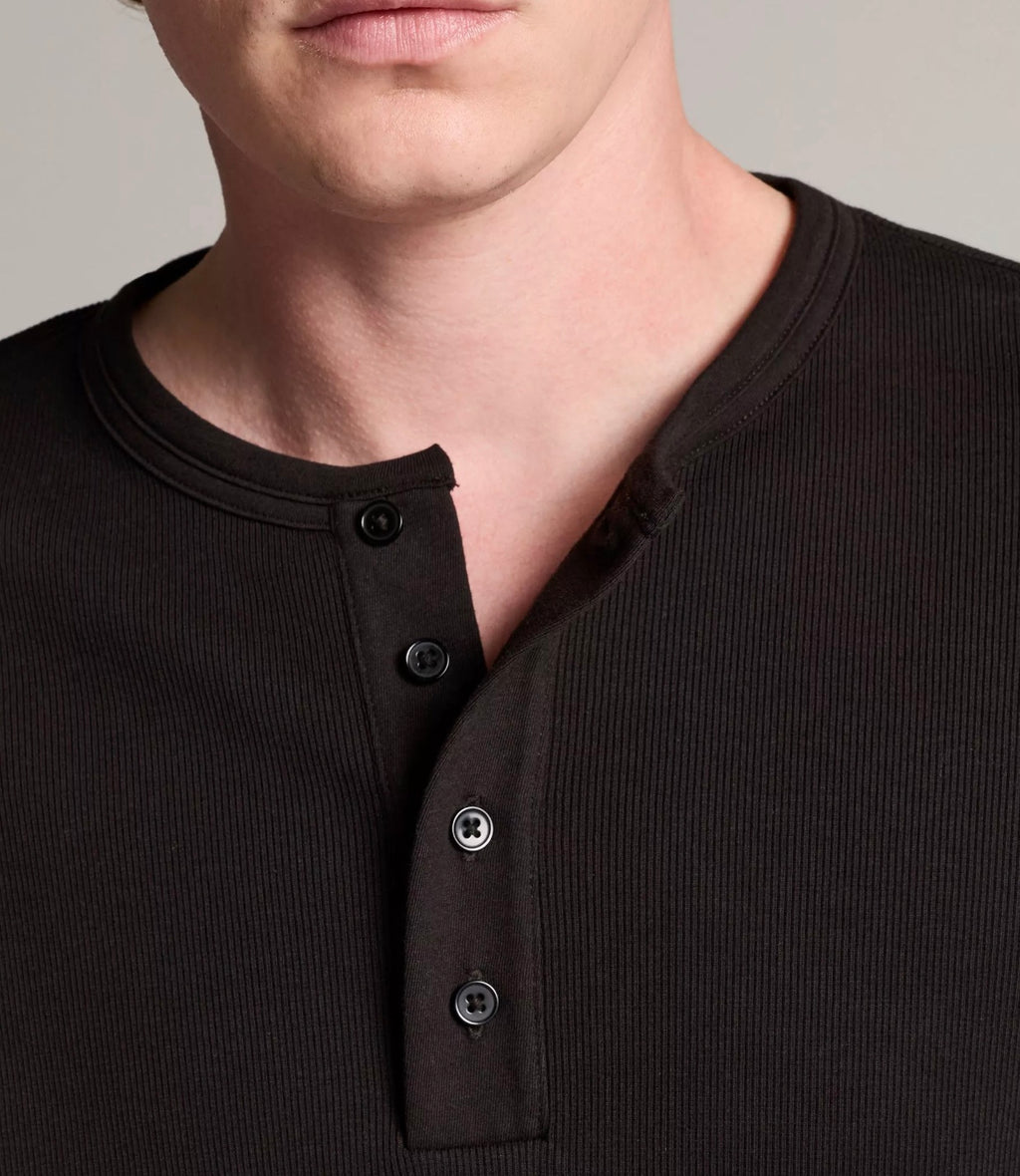Vince Ribbed Cotton Henley