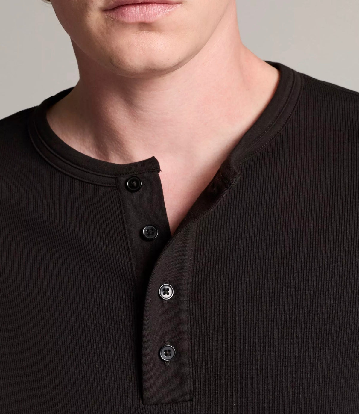 Vince Ribbed Cotton Henley