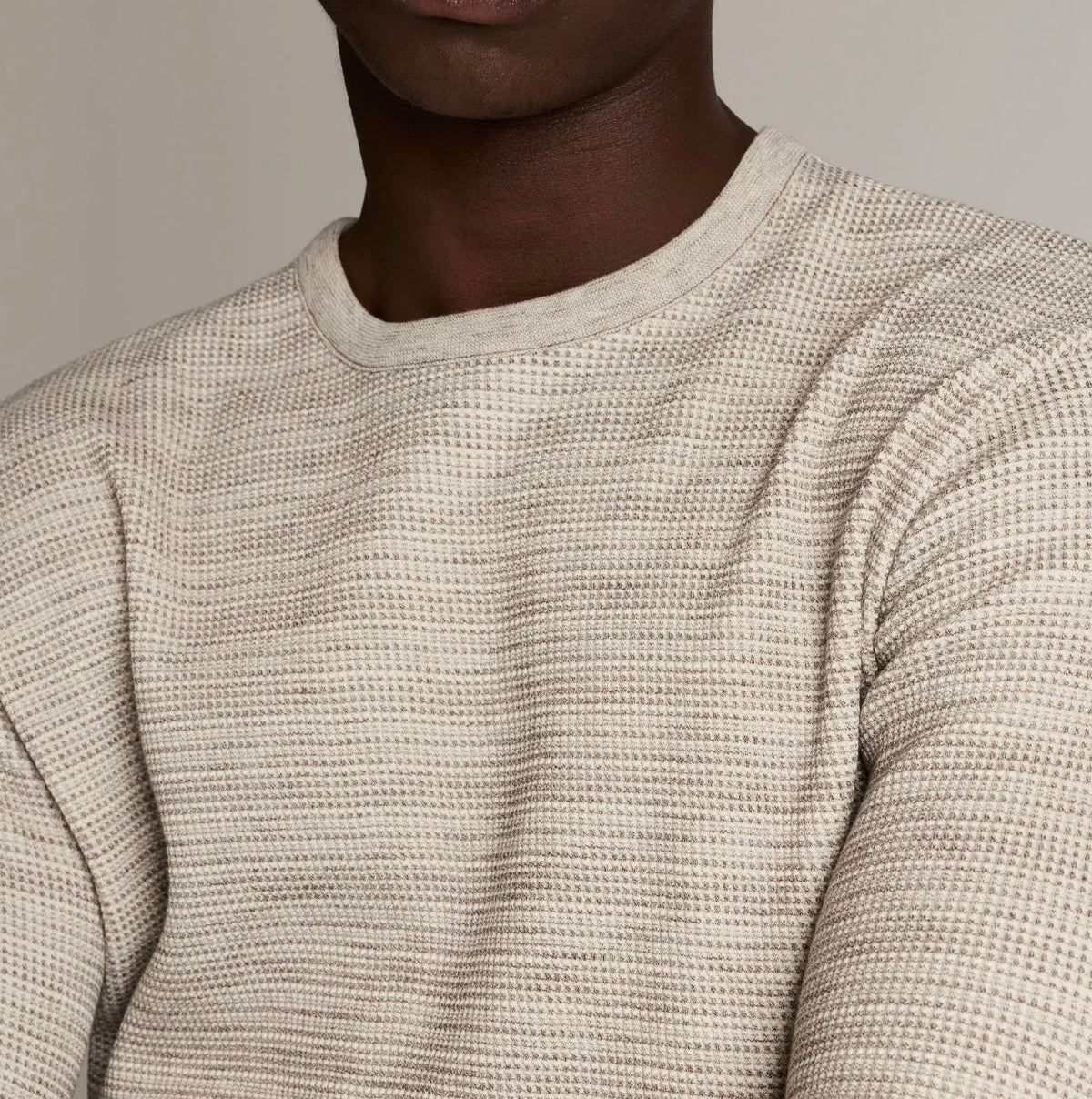 Vince Space-Dye Cotton-Blend Thermal Long-Sleeve T-Shirt