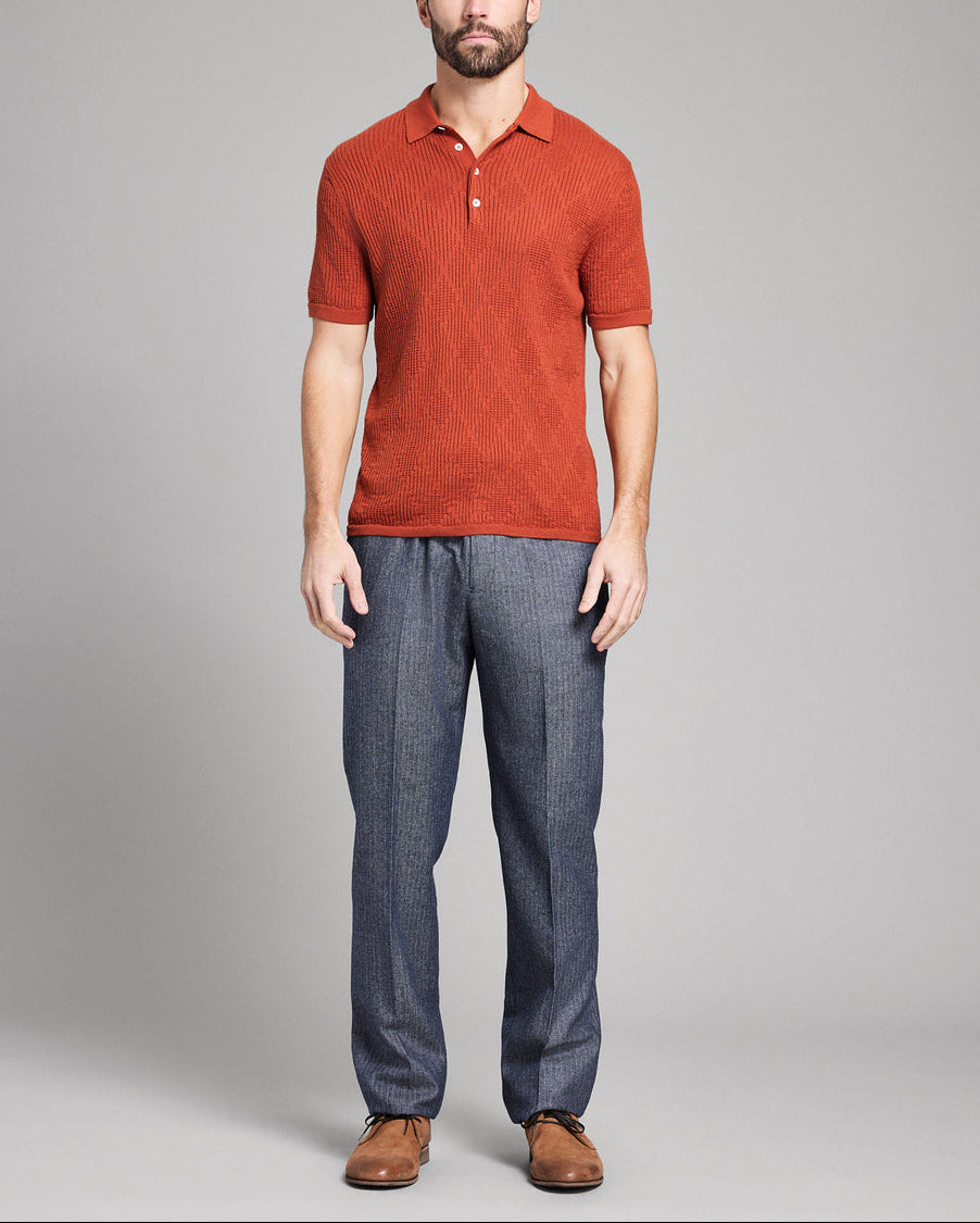 Billy Reid Diamond Sweater Polo