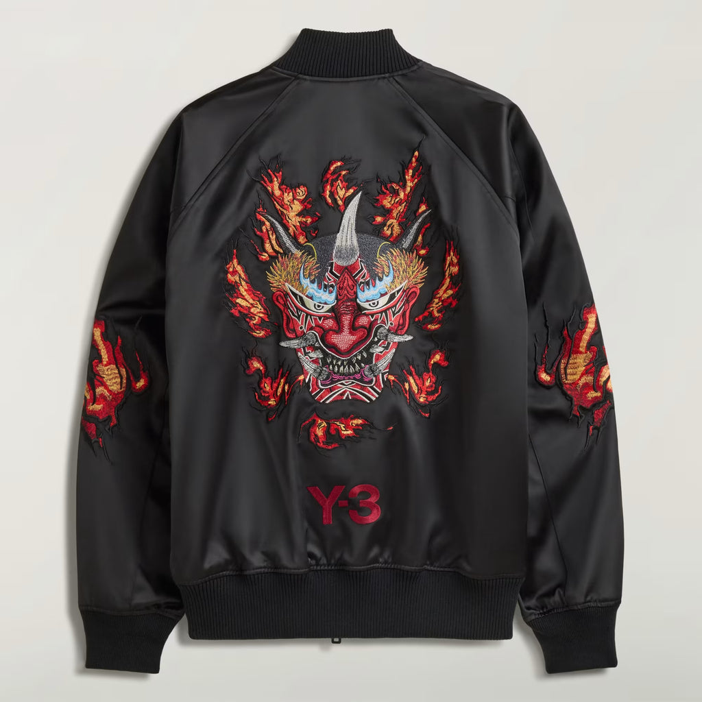 Y-3 Embroidered Graphic Satin Souvenir Jacket