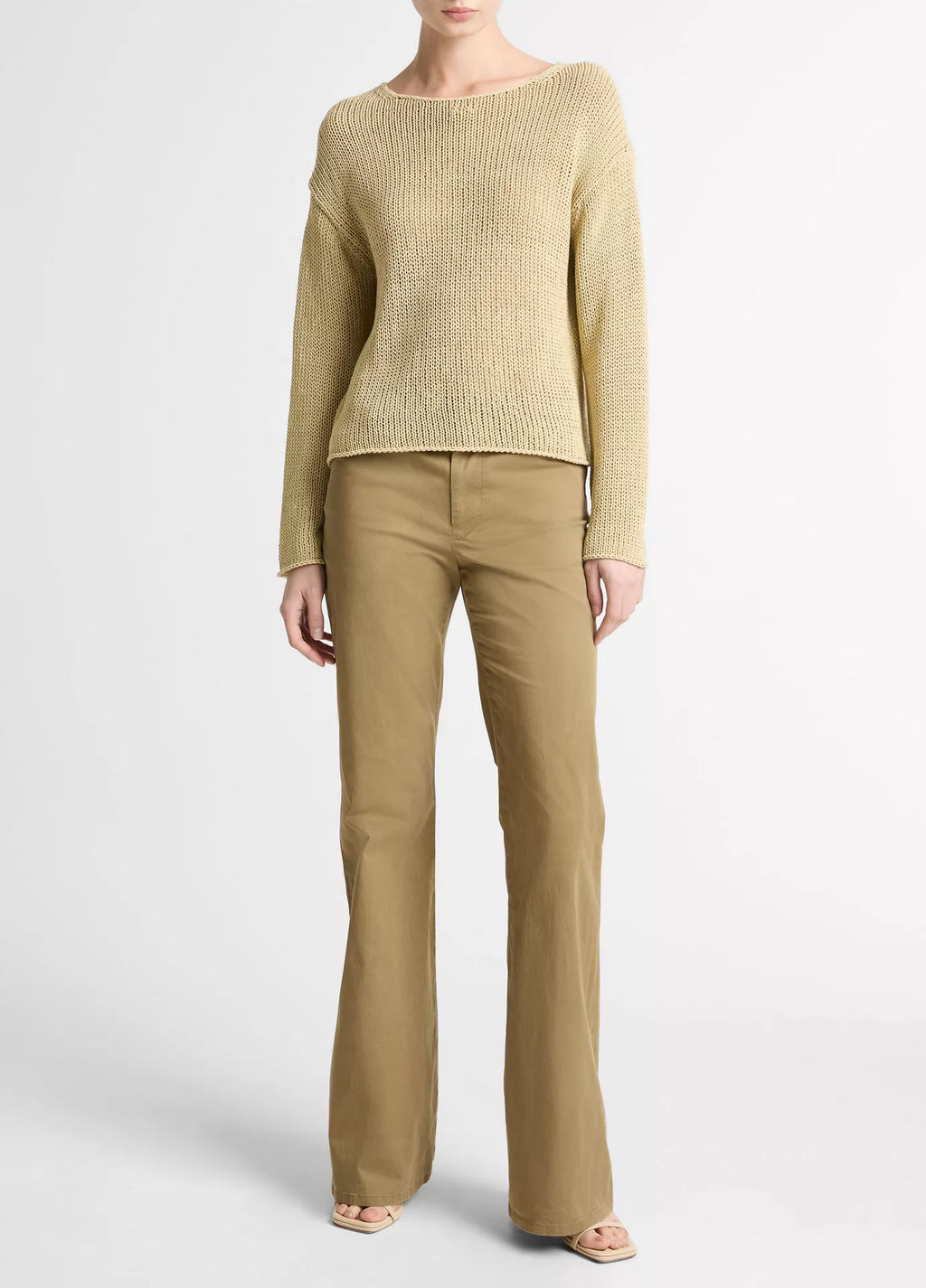 Vince Italian Coated Cotton-Blend Sweater
