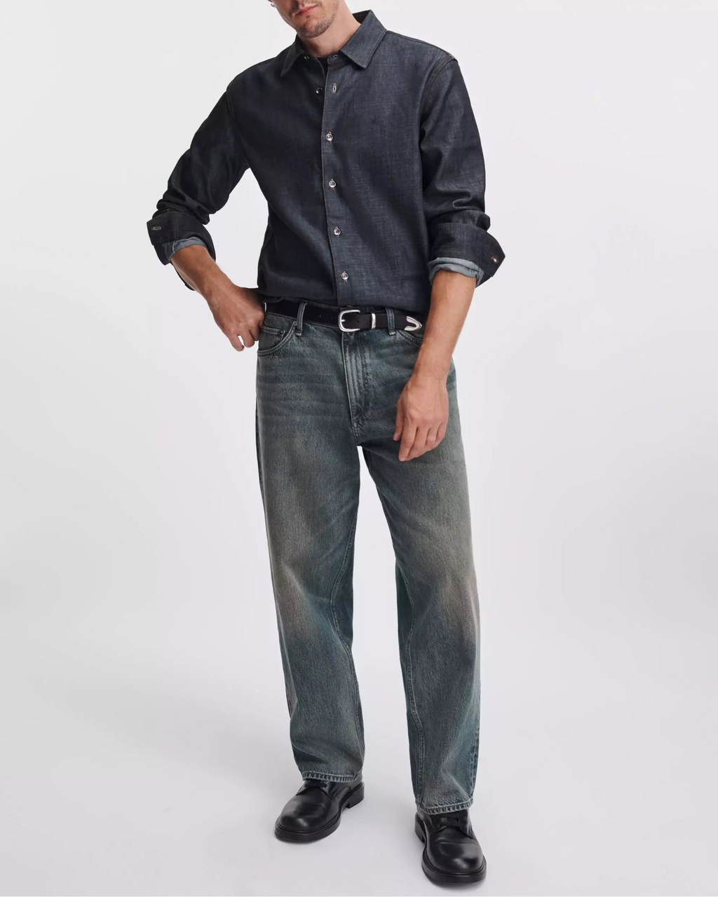 Rag & Bone Raw Denim Shirt