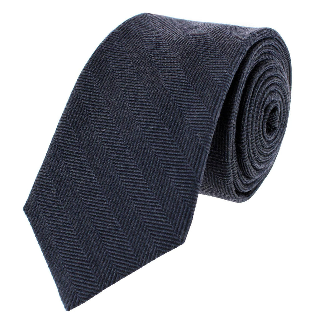 Trafalgar Classy Herringbone Wool Blend Business Necktie