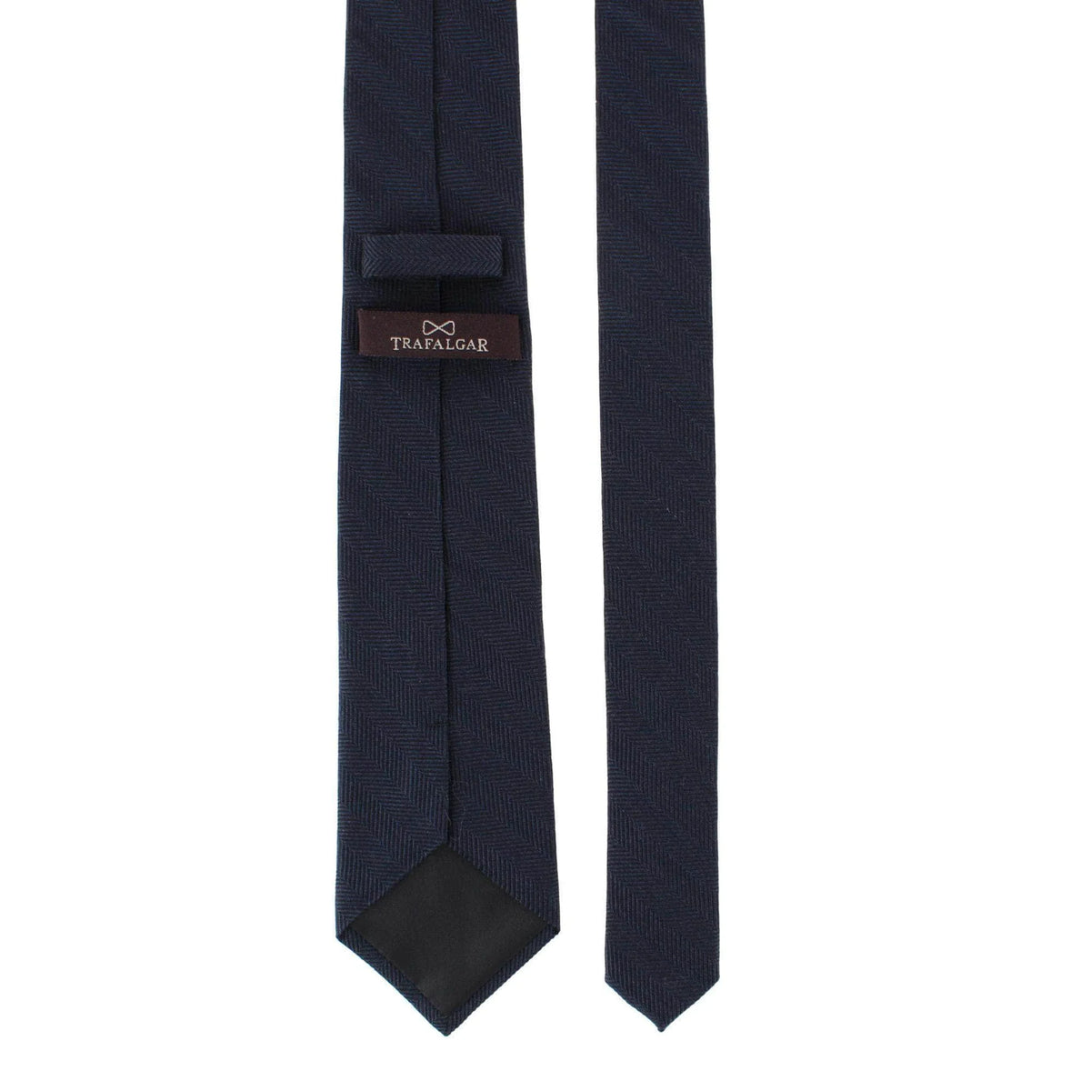 Trafalgar Classy Herringbone Wool Blend Business Necktie